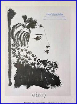 Pablo Picasso, Female Figure, 1938 Original Hand Signed Print with COA