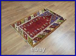 Perfect Red Antique 2x4 Oushak Turkish Oriental Area Rug