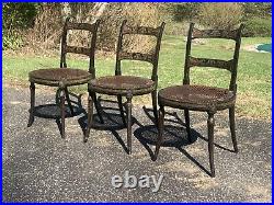 Period regency chairs ebonized painted circa 1810 set of 3