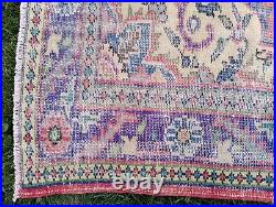 Pink vintage rug turkish rug 8x11 rug Antique Rug Handmade Rug Pink Rug Carpet