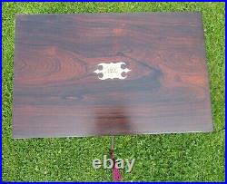Quality Antique Rosewood Writing Slope with Hidden Secret Drawers