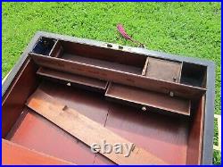 Quality Antique Rosewood Writing Slope with Hidden Secret Drawers