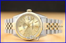 ROLEX MENS DATEJUST 18K YELLOW GOLD & STAINLESS STEEL WATCH with ORIGINAL BAND