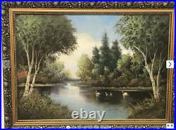 Rare 1932's Vintage Antique Original Canvas Old Oil painting germany Signed