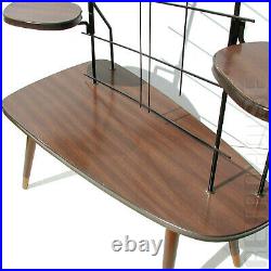 Rare 1950s Indoor Plant Stand Table String Shelf Mid-Century Modern Vintage