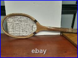Rare American Tate Antique/Vintage Tennis Racket With Original Bag