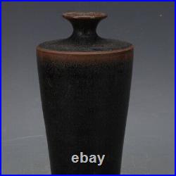 Rare Black Antique Rouleau Vase Chinese Song Dynasty Vintage Porcelain
