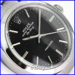 Rolex Mens Watch Oyster Perpetual Air-King 34mm Steel Original Black Dial