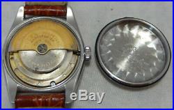 Rolex Oyster Perpetual Bubbleback Model 6050 SS Mens Watch ORIGINAL DIAL c. 1950