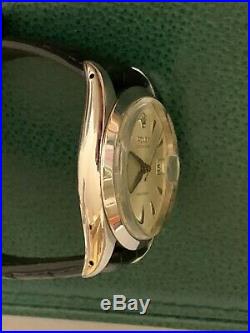 Rolex Oysterdate 6494 Mens Watch. Beautiful Original Dial. Croc. Strap. Box