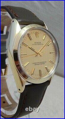 Rolex Perpetual GOLD Capped SS Mens Watch Model 1024 New Band Original Dial 1971