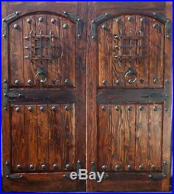 Rustic reclaimed lumber DOUBLE square door solid wood story book castle winery