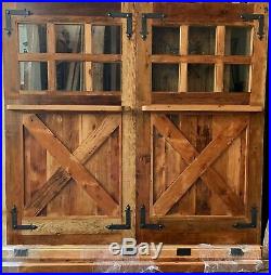 Rustic reclaimed lumber DOUBLE square door solid wood story book castle winery