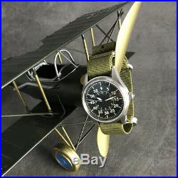 San Martin Men's Pilot steel Case Automatic Watch 200m Water Resistance Sapphire