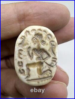 Sasanian Seal Ancient Inscriptions Stone Stamp Seal Bead
