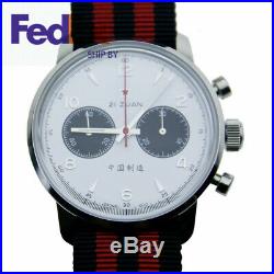 Seagull Chronograph Mens panda watch Pilot Reissue 304 1963 handwinding 42MM