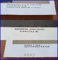 Set of 6 Posters Safety Engineering Propoganda Soviet Union Huge 35/23in 1972y