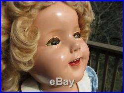 Shirley Temple Composition Doll 28 in Flirty Eyes Vintage 1930's Original dress