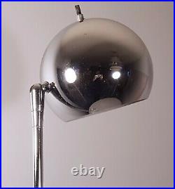 Sonneman Eyeball Floor Lamp Mid-century Modern Chrome Sphere Vintage Space Age