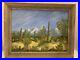 Southwestern-Mountain-Painting-Landscape-12x16-Original-Framed-15x19-Vintage-01-hlwq