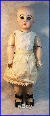 Stunning 18 inch Antique Closed Mouth French Tete Jumeau Bebe Doll Blue PW Eyes