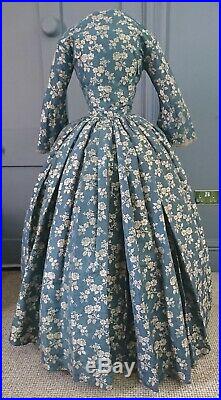 Stunning 1840s Brocade Dress 18th Century Silk / Georgian / Victorian Antique