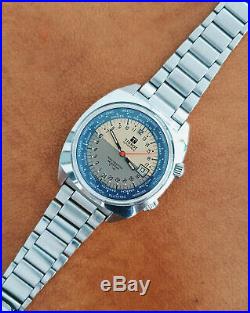 TISSOT Seastar T12 Navigator World-Time vintage diver chronograph 1970s Original