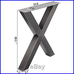 Table Legs 28.3 Inch X Shape Dining Table Desk 2PC Heavy Duty Stainless Metal
