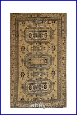 Tan beige 7x9 oushak turkish antique area rug