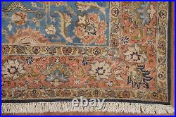 Turkish Oushak Traditional Vintage Blue Area Rug 8x11 ft. Handmade Wool Carpet