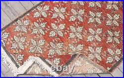 Turkish Rug 39''x71'' Vintage Light Muted Color Oushak Wool Carpet 100x182cm