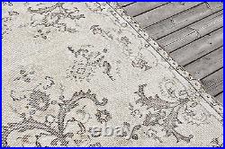 Turkish Rug 45''x83'' Vintage Light Color Wool Primitive Area Carpet 116x212cm