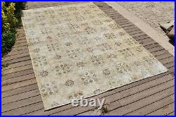 Turkish Rug 68''x99'' Hand Knotted 5x8 Vintage Muted Color Carpet 174x252cm