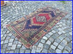 Turkish rug, Runner rug, Vintage rug, Handmade, Corridor, Wool 3,3 x 6,7 ft