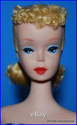 VINTAGE MIB #4 Blond Ponytail Barbie WITH Attached Wrist Tag