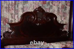 Victorian 1860s antique Mallard half-tester mahogany queen bed