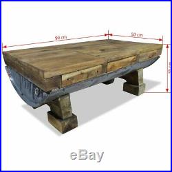 VidaXL Coffee Table 35.4 Solid Reclaimed Wood Home Room Side Couch End Stand