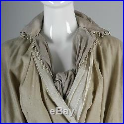 Vintage 1910s 10s Edwardian Walking Coat Antique Outerwear Silk Wool Titanic Era