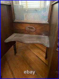 Vintage 1920s Vanity Dressing Table & Trifold Mirror