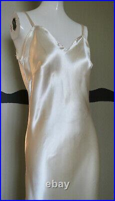 Vintage 1930s Dress Gown Silk Charmeuse