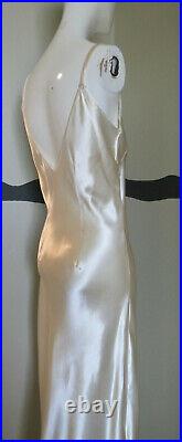 Vintage 1930s Dress Gown Silk Charmeuse