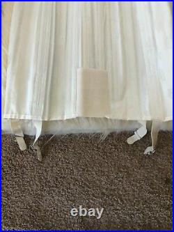 Vintage 1940s laced up corset girdle skirt in size 28 DEAD STOCK! CREAM COLOR