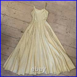 Vintage 1950s Brocade Full Skirt Evening Dress & Bolero Size 6/8