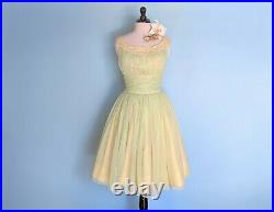 Vintage 1950s Mint Green Prom Dress, Vintage 50s Full Skirt Party Dress