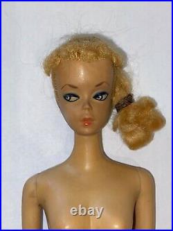 Vintage 1959 Barbie #1 Original Ponytail Doll Barbie, Never Retouched