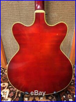 Vintage 1964 Hofner Verithin Red Bigsby Electric Guitar with Original Case Hessey
