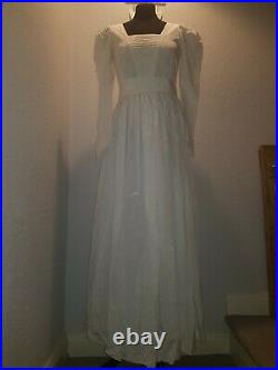 Vintage 1970s 1980s Laura Ashley Wedding Dress/bridal Dress Ivory Size 12
