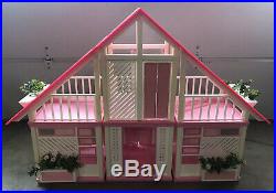 Vintage 1985 Mattel Barbie Dream House, Car, Furniture & Instructions RARE