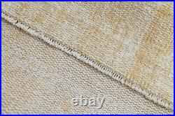 Vintage 2x6ft Handmade Turkish Runner Rug Wool Anatolian Antique Rugs BEIGE