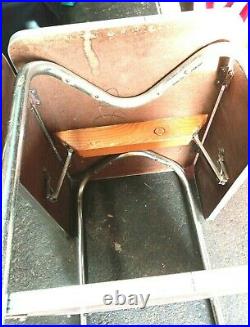 Vintage 50's orginal drop leaf chrome with formica top table/serving cart